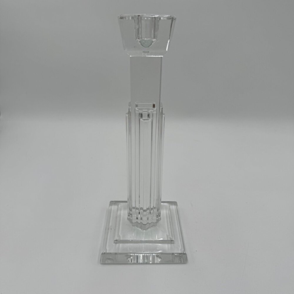 Waterford METROPOLITAN Crystal Tall Single Light Candlestick exquisite art deco